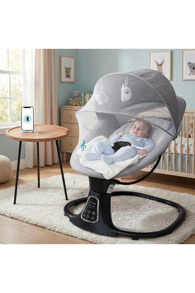 Genaric Electric Baby Swing with Remote, Music & Motion Sensor (0–6M, Up to 9kg)