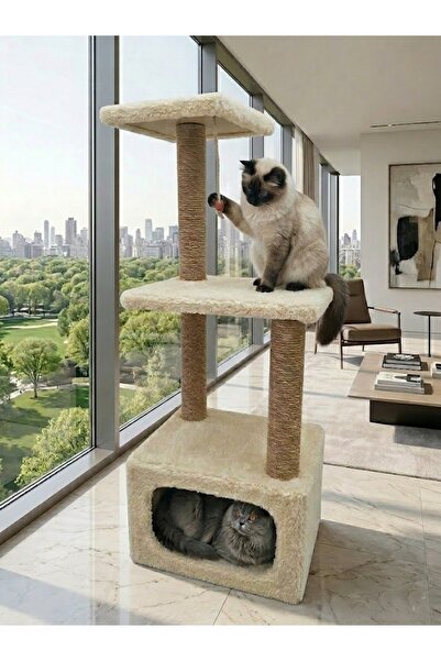 Turkuaz Tırmalama Tr-2111 لوح خدش للقطط مكون من 3 طوابق