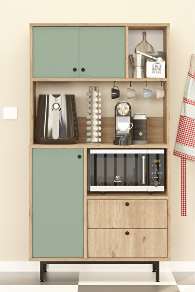 Yurudesign Royce Serisi Kahve Köşesi Çok Amaçlı Dolap Mutfak Dolabı Sepet-Ihl...