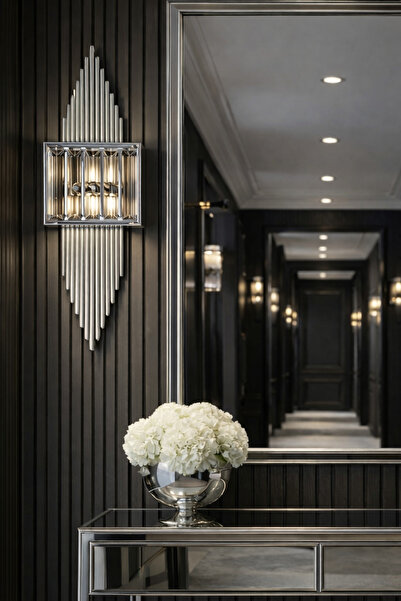 Nazik Aydınlatma Pramit Krom Modern Günışığı Ledli Pilli ve Elektrikli 1 Adet...