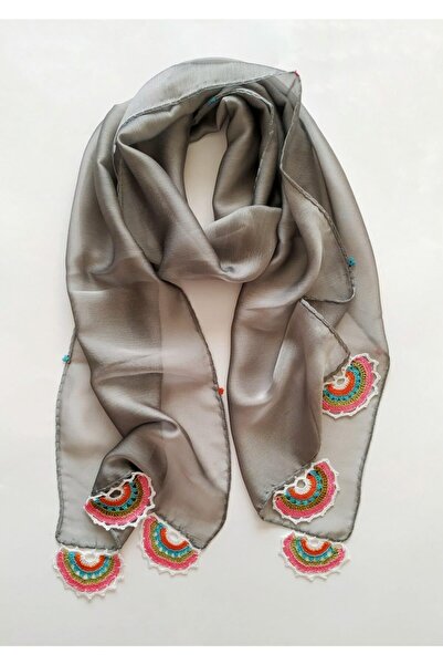 Halley Concept Embroidered Chiffon Scarf