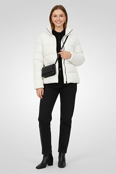Geox Women Anylla Short Puffer Jacket, White