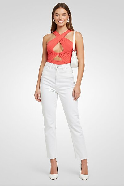 Stella McCartney Women Ribbed Bodysuit, Red