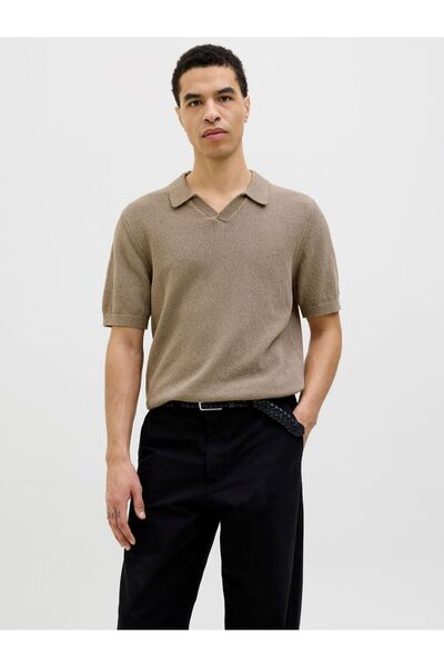 Jack & Jones Premium Pletené polo tričko jednobarevné