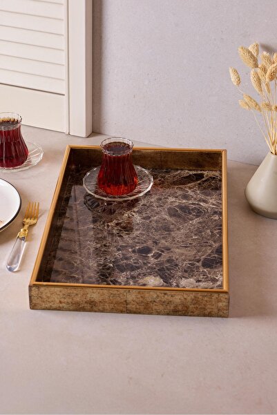 Perotti Turin Black Marble Tepsi 28x40 cm