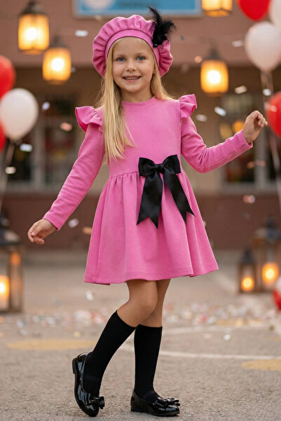 Parla Kids Set de rochii de seara cu fundita din bumbac Sofia roz pentru fete