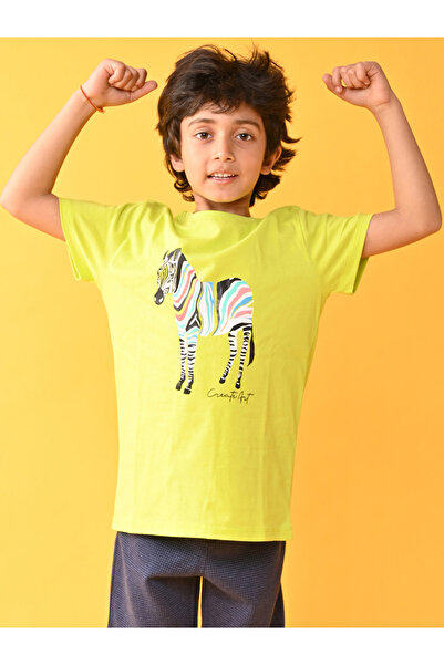 Anthrilo By Styli تي شيرت بطبعة رسومية لحيوان الحمار الوحشي