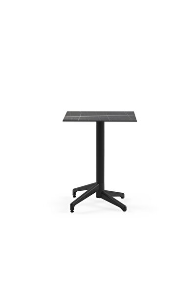 Tilia Moon-C Polipropilen Sabit Masa Siyah Mermer Desen Kompakt Tabla 60X60 c...