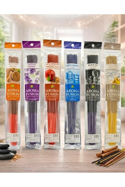 Great Fast Doğal Organik Çubuk Tütsü 90 Adet Çubuk Tütsü 6 Aroma 30 Cm Oda Ko...