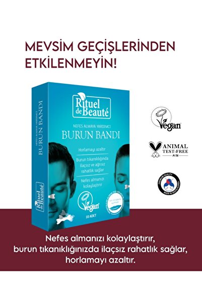 Rituel De Beaute Nefes Almaya Yardımcı Ve Horlamayı Azaltan Burun Bandı 3 Adet