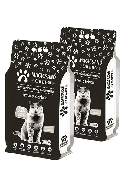 magicsand Aktif Karbon Kedi Kumu 10lt X 2 Adet