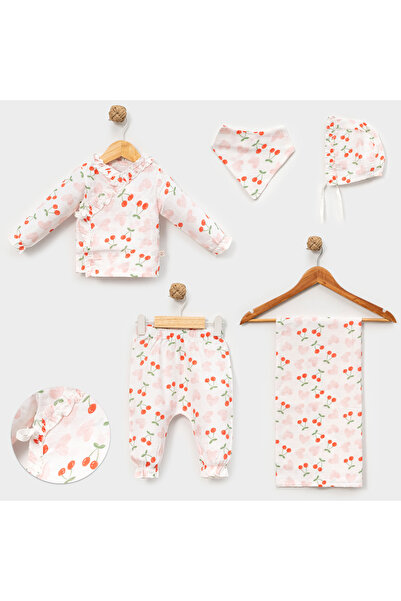 Butik 5'li Jr. Cherry Müslin Organik Hastane Çıkışı