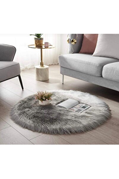 SARAZ HALI Puffy Peluş Yumoş Gri