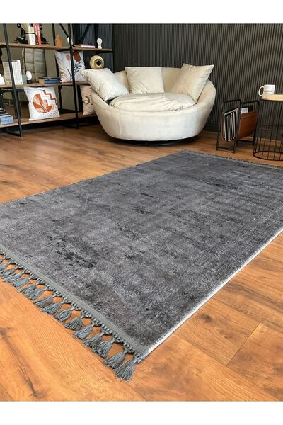 SARAZ HALI Puffy Kabartma Desenli Yıkanabilir Kaymaz Taban Salon Halısı Mutfa...