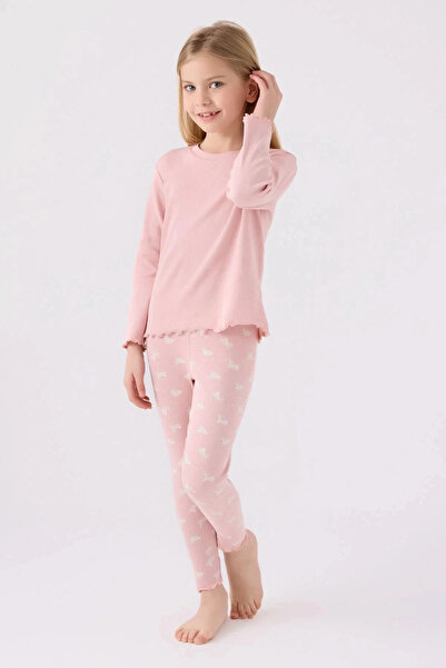 Rolypoly Σετ κοριτσίστικη ροζ πιτζάμες