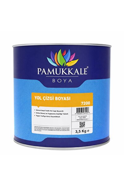 Genel Markalar Pamukkale Yol Çizgi Boyası Solvent Bazlı 3.5 Kg Sarı