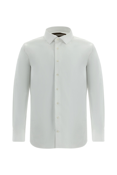 Kiğılı Cămașă clasică din bumbac satinat, cu mânecă lungă, slim fit