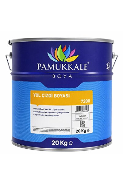 Pamukkale Yol Çizgi Boyası Solvent Bazlı 20 Kg Ral 7044 İpek Gri