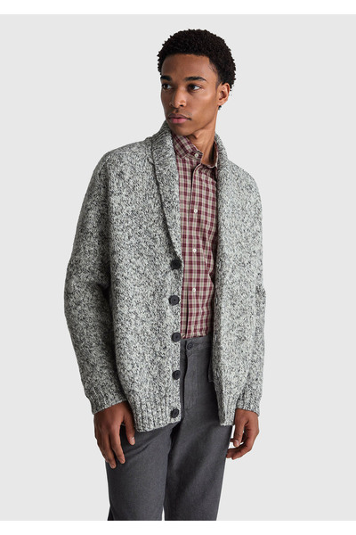 United Colors of Benetton Men's Multi-Colored Cotton and Wool Blend Ribbed De...