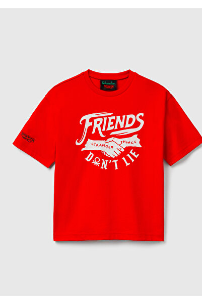 United Colors of Benetton Αγόρια Κόκκινο 100% Βαμβάκι Stranger Things Μπλουζά...