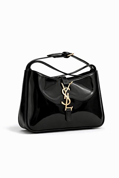 Genera حقيبة كتف نسائية جلد لامع بتصميم فاخر ومشبك ذهبي أنيق – ألوان متعددة