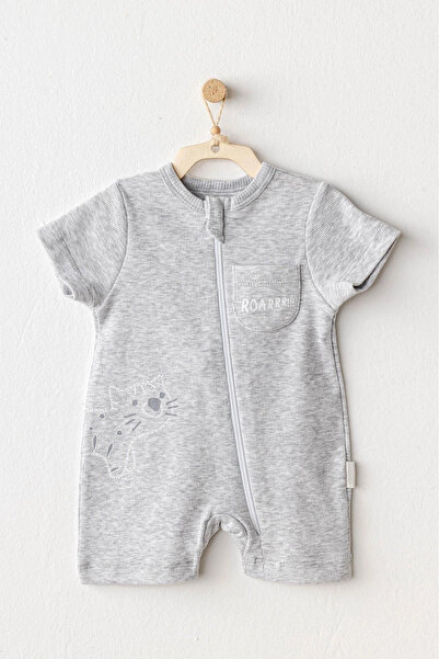 andywawa Ac25810 Romper Little King Bebek Tulum Grey