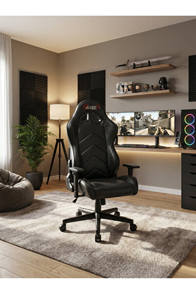 GAMERX G/D X Serisi Siyah Oyuncu Deri Koltuğu