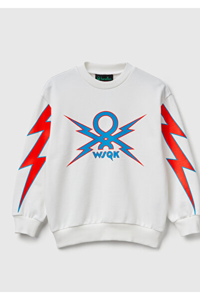 United Colors of Benetton Boys' Cream 100% Cotton Stranger Things Graphic Pri...