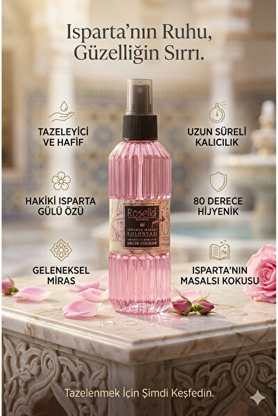 ROSELLA ISPARTA MASALI KREMLİ PARFÜM SPREY KOLONYA 200 ML