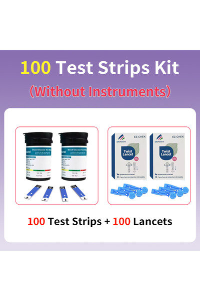 Choice3 ١٠٠ شريط قياس سكر الدم بدون جهاز قياس، شرائط قياس سكر الدم من هوبليزر...