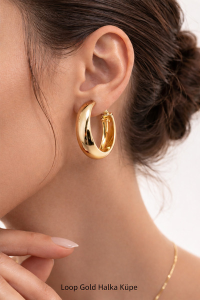 Richard Jewell Çelik Renk Atmaz Garantli Faturalı Küpe