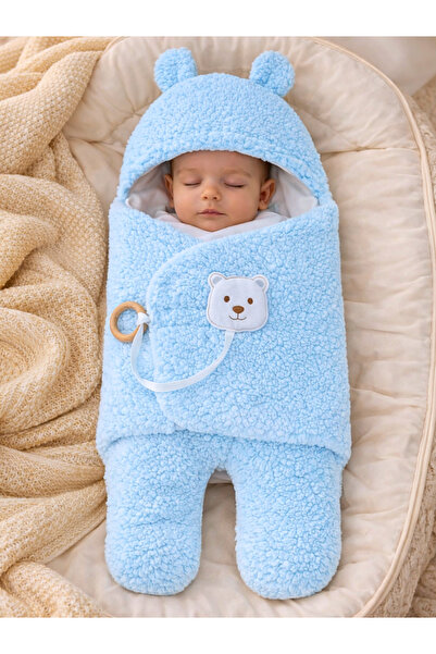 Tomuycuk Welsoft Pelüş Bebek Kundak Battaniyesi Ayaklı Uyku Tulumu | Kışlık K...