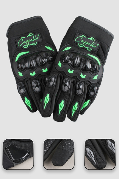 cappello Motorcycle Gloves with Palm Protection Touchscreen Finger Biker Glov...