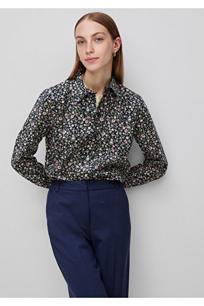 United Colors of Benetton Women's Navy Blue 100% Cotton Patterned Regular Fit...