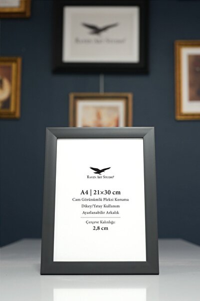 Raven Art Studio Potala A4-21x30cm Μαύρο Πλαίσιο Εγγράφων Φωτογραφιών και Αφι...