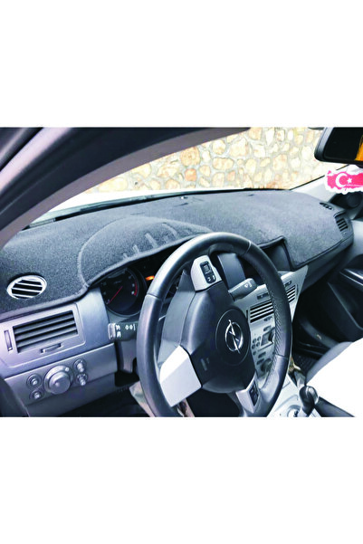 LeeWillson Opel Astra H Modellerine Uygun Torpido Koruma Halısı Siyah Kenar R...