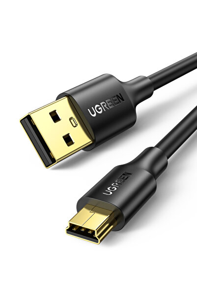 Ugreen 2.0 A USB-A & Mini-USB, Şarj ve Data Kablosu, 1 Metre, Siyah, 10355