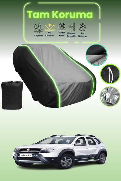 Dokaca Neo غطاء حماية متوافق مع سيارة رينو داستر قماش مجدّل باللون الأسود_الر...