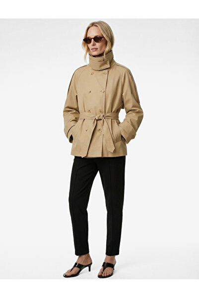 Koton crep scuba Pantaloni din țesătură cu buzunare cu nervuri tip morcov