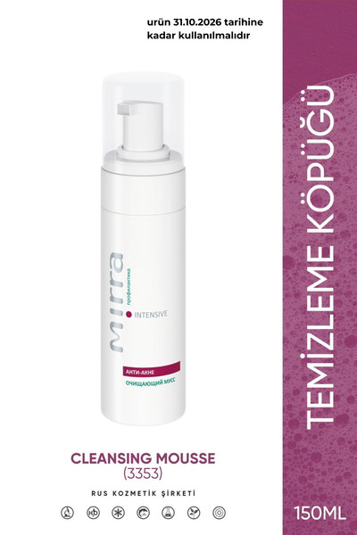 Mirra Cleansing Mousse Yüz Yıkama Köpüğü Siyah Nokta ve Komedon Temizleme Naz...