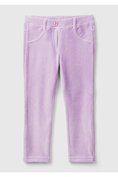 United Colors of Benetton Kız Çocuk Lila Kadife Jegging