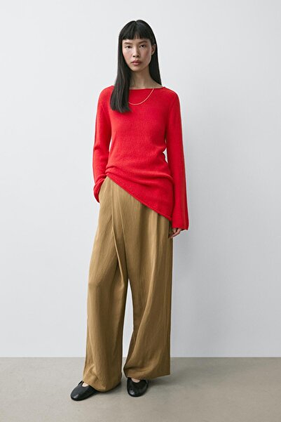 Massimo Dutti Asimetrik kesim triko kazak