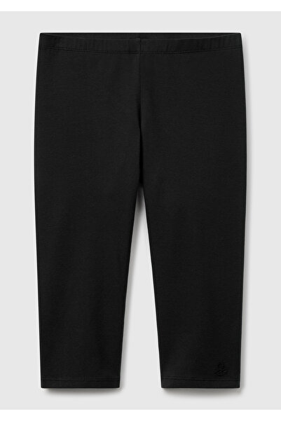 United Colors of Benetton Κοριτσίστικο μαύρο λογότυπο Κάπρι καλσόν