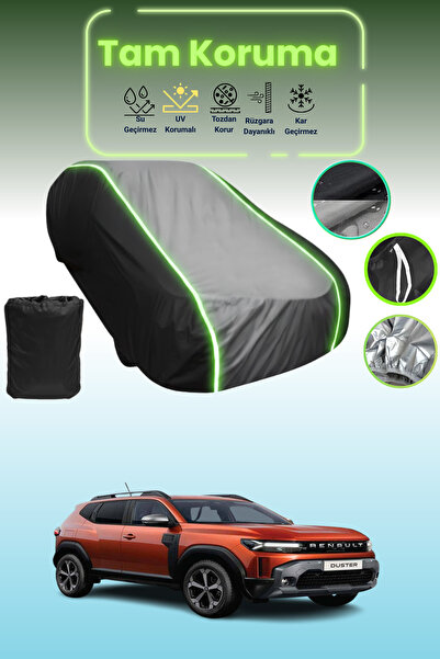 Dokaca Neo غطاء حماية متوافق مع سيارة رينو داستر قماش مجدّل باللون الأسود_الر...