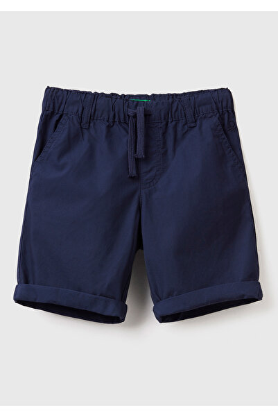 United Colors of Benetton Erkek Çocuk Lacivert Chino Bermuda Şort