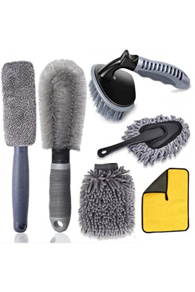 coofbe Set profesional de spălat mașini din microfibră, 6 piese, perie pentru...