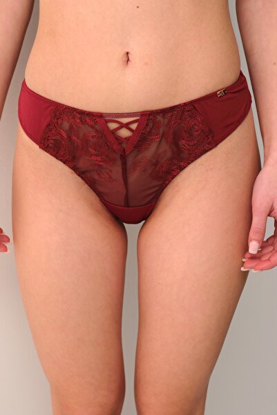 Amarelle Σλιπ με κορδόνια Monaco Burgundy Lace