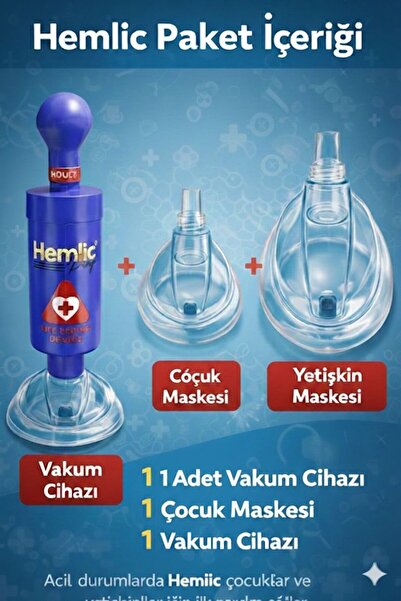 UTS KAYITLI MEDİKAL MASKE YANINDA HEDİYE OLARAK mavi kutu Hemlik Yabancı Cisim Çıkartma Kiti