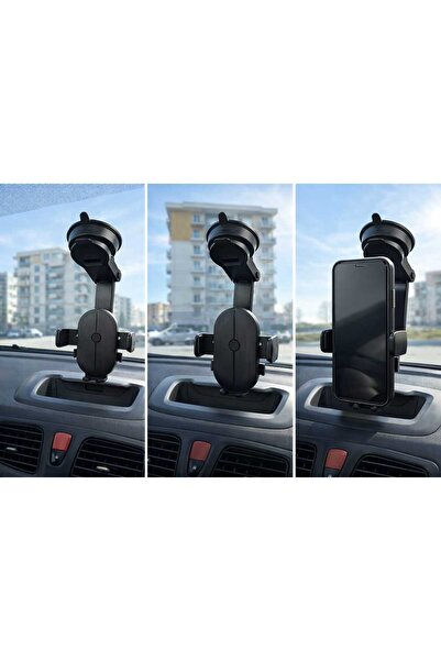TEKNOAS İLETİŞİM Araç İçi Telefon Tutacağı – Vakumlu , Uzanabilir ve Kısalabi...