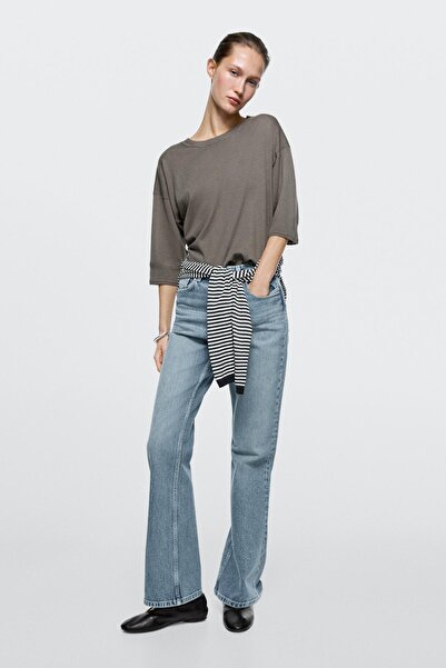 Massimo Dutti Yüksek bel bootcut jean